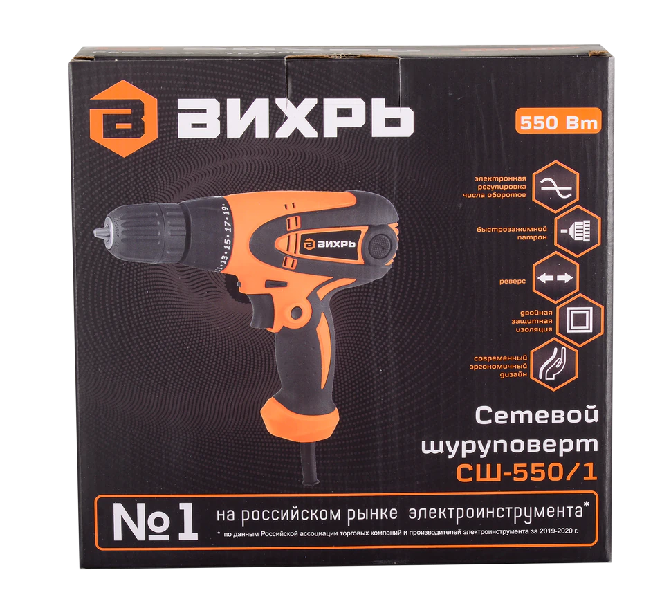 Сетевой шуруповерт Вихрь СШ-550/1