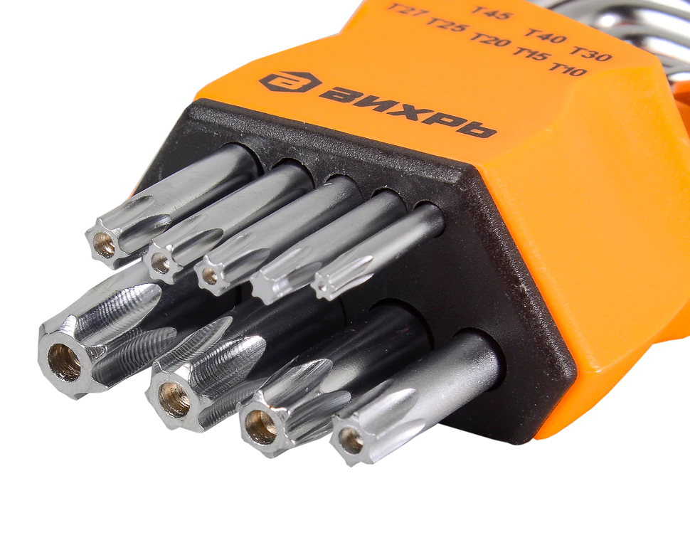 Набор ключей имбусовых Вихрь Torx , 9 шт, T10-T50